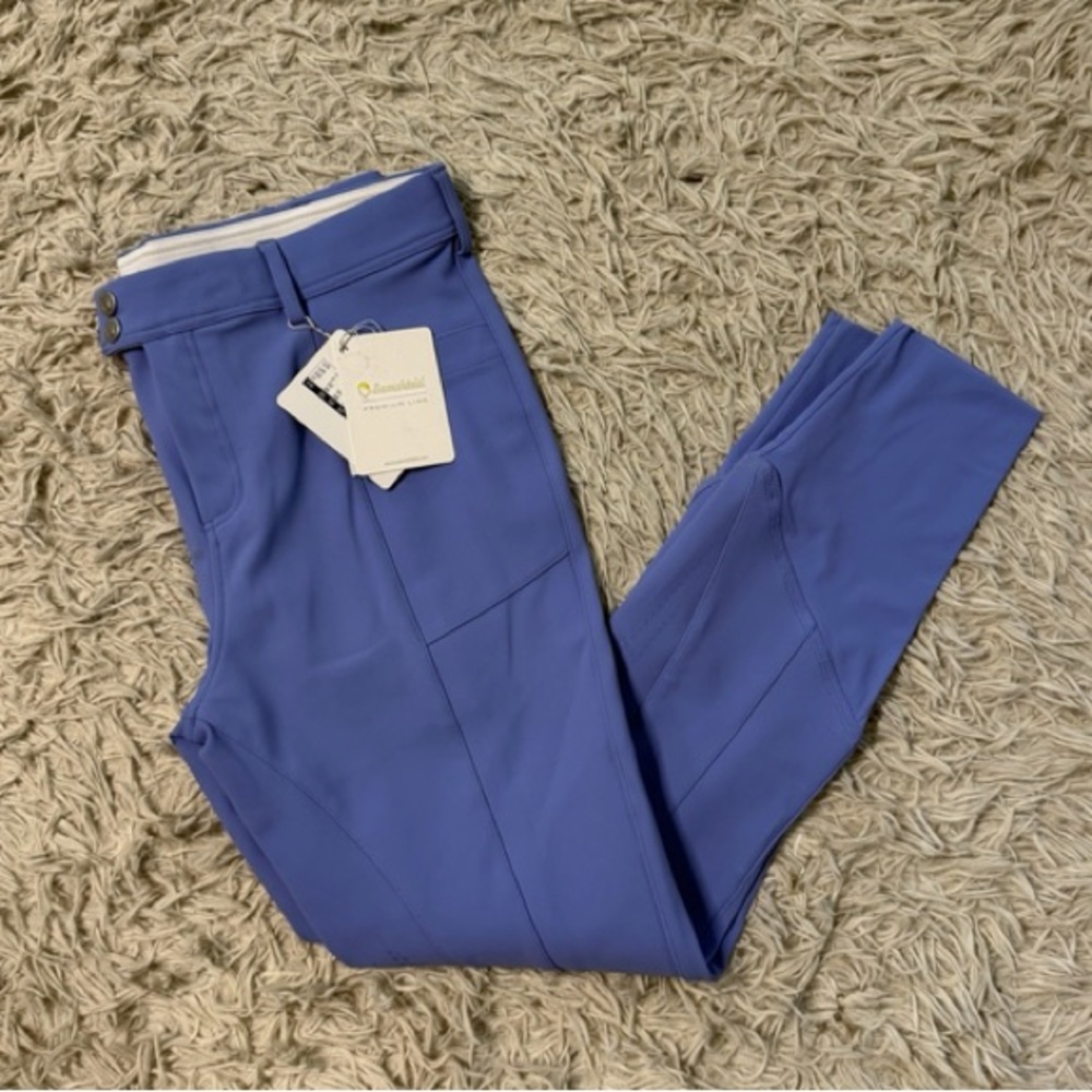 Women Size 30 Blue Samshield Charlotte Knee Patch Horseback Riding Breeches